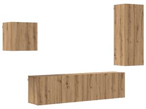 VidaXL TV szekrény Falra szerelhető 4 pcs Artisan tölgy Faanyag