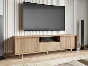 TV-állvány Comfivo Romtori I, Közepes sűrűségű farostlemez, Laminált forgácslap, 52x180x40cm, Artisan tölgy