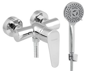 Zuhany csaptelep Novaservis Titania Fresh Eco zuhanyszettel együtt 100 mm króm 96065,0E