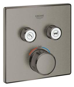 Zuhany és fürdő csaptelep GROHE Grohtherm Smartcontrol vakolat alatti rész nélkül csiszolt Hard Graphite 29124AL0