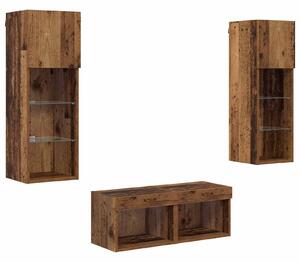 VidaXL TV Fali Szekrények 4 pcs Artisan tölgy 40 x 30 x 30 cm Faanyag