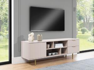 TV-állvány Decus, Közepes sűrűségű farostlemez, Laminált forgácslap, 52x150x41cm, Kasmír