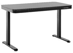 Elektromosan állítható asztal KENLY 120 cm 60 cm USB porttal Fekete
