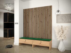 Előszoba garnitúra Donio V, 206x170x44cm, Kárpit, Laminált forgácslap