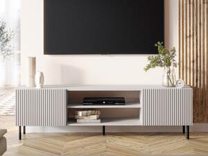 TV-állvány Studium, Közepes sűrűségű farostlemez, Laminált forgácslap, 53x181x42cm, Kasmír