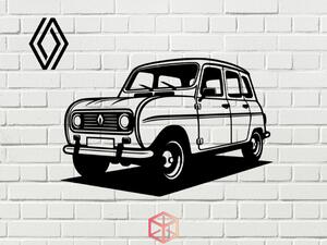 Renault R4 faldekoráció