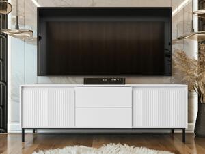 TV-állvány Comfivo Delruva I, Közepes sűrűségű farostlemez, Laminált forgácslap, 60x174x40cm, Fehér