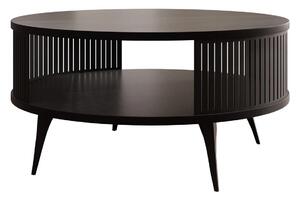 Dohányzóasztal Vitum, Fém, Laminált forgácslap, 44cm, Fekete