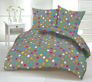 Rainbow szürke krepp ágyneműhuzat TiaHome - 1x Párna 90x70cm, 1x Paplan 140x200cm