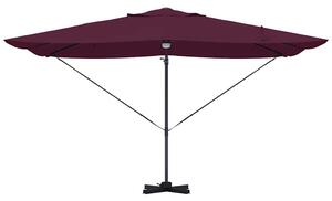 VidaXL Cantilever Roma Napernyő Piros és Fekete 352 x 251 x 265 cm