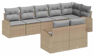 VidaXL Kerti Kanapé Szett 8 pcs polirattan