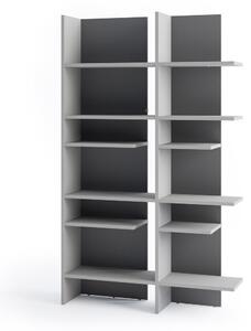 Könyvespolc Fresno 153, Nyitott, Laminált forgácslap, 196x119x32cm, Szürke, Világosszürke