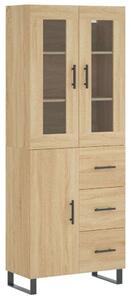 VIDAXL Sonoma Tölgy Magasszekrény - 69,5x34x180 cm
