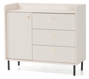 Komód Sorsale 105, Laminált forgácslap, 91x104x42cm, Világosbarna
