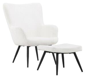 Fotel Dallas 4500, Kárpit, 95x72x78cm, Fekete, Fehér