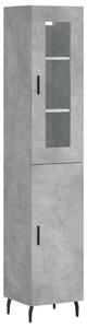 Modern Magas Szekrény - Beton Szürke - 180 cm