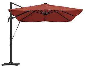 VidaXL Cantilever Roma Napernyő Piros és Fekete 352 x 251 x 265 cm