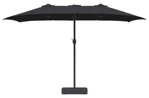 VidaXL Kerti napernyő Fekete 385 x 209 x 244 cm Poliészter