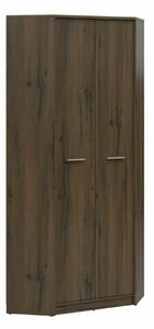 Sarokszekrény Novsore 119, Laminált forgácslap, 197x80x80cm, Sötét tölgy