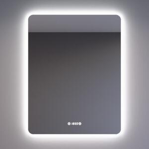 Welland Luxury-Line Jinzor LED tükör - fényerő + színhőfok állítás + páramentesítő + óra - 70 x 90 cm