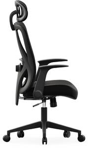 SENSE7 NOXO Ergonomikus irodai szék, deréktámasszal, állítható fejtámlával, állítható háttámla fekete