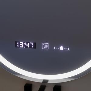 LED Tükör Ovala, 50x80cm, Eminence MotionGlow Marcello, páramentesítő rendszer, óra és hőmérő, dimmelhető