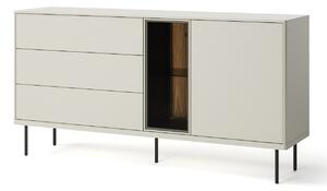 Komód Voloma 103, Laminált forgácslap, 83x161x41cm, Kasmír, Sötét tölgy