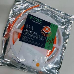 5 méter LED szalag , kültéri , 24 Volt DC , COB , 320 LED/m , DOTLESS , 10 W/m , borostyán , IP67, CSOMAGOLÁSSÉRÜLT