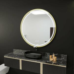 Kerek LED Tükör, 70cm, Glanz Touch, Párátlanító Rendszer, Szabályozható Fényerővel