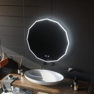 Kerek LED Tükör, 70cm, VIVO Touch, Páramentesítő Rendszer, Szabályozható Fényerő