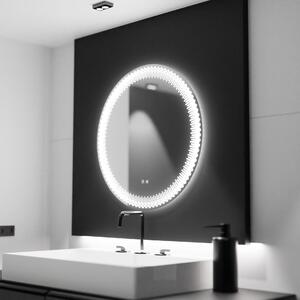 Kerek LED tükör 70cm, Stellaire Touch, páramentesítő rendszer, fényerő-szabályozható