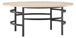 Dohányzóasztal Dallas 4696, Fém, 43cm, Világosbarna, Fekete
