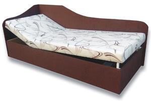 Egyszemélyes ágy (dívány) 90 cm Abigail (Sand 10 + sötétbarna 40) (B)