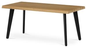 Dohányzóasztal 120x60x55 cm, MDF lap, vadtölgy dekor, fém lábak