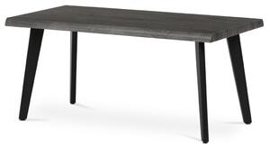 Dohányzóasztal 120x60x55 cm, MDF lap, szürke tölgy dekor, fém, fekete láb