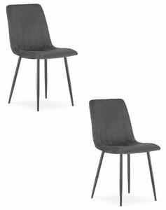 Valora JEWA szék, fekete bársony, ergonomikus kialakítás, nappaliba, 2 db