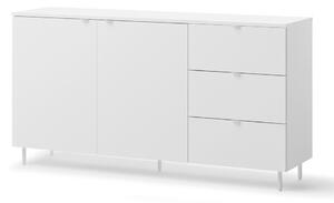 Komód Fresno 168, Laminált forgácslap, 80x151x41cm, Fehér