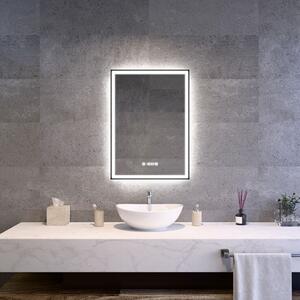 Welland Luxury-Line Como LED tükör - fényerő + színhőfok állítás + páramentesítő + óra - 50 x 70 cm