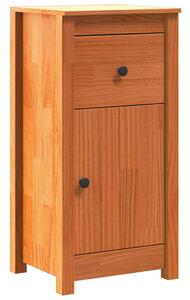 VidaXL Széf fiókkal Faggyú barna 39 x 34,5 x 80 cm Tömör fenyőfa