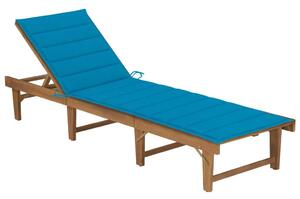 VidaXL Akácfa Napozóágy - Összecsukható - 200cm