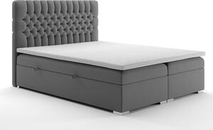 Franciaágy Boxspring 180 cm Daliny (szürke) (tárolóhellyel)