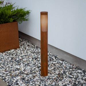 Konstsmide Pistoia ósvény lámpa, rozsdás színű, magasság 95 cm, fém, IP54, dimmelhető, Barna / rozsda, Alumínium