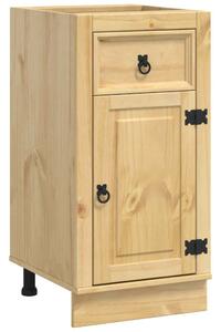 VidaXL Cabinet fiókkal polcokkal Méz 40 x 46 x 81,5 cm Tömör fenyőfa