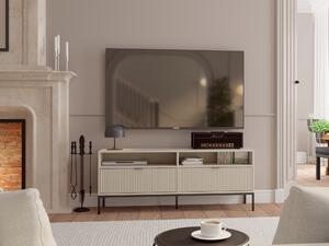 TV-állvány Feldoru 101, Közepes sűrűségű farostlemez, Laminált forgácslap, 60x150x40cm, Kasmír