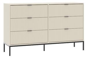 Komód Feldoru 103, Közepes sűrűségű farostlemez, Laminált forgácslap, 92x150x40cm, Kasmír