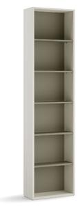 Könyvespolc Evareve 104, Nyitott, Laminált forgácslap, 216x55x25cm, Világosbarna, Zöld
