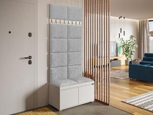 Előszoba garnitúra Comfivo Pinus IV, 207x85x34cm, Laminált forgácslap, Kárpit