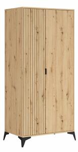 Gardróbszekrény Ludale 107, Laminált forgácslap, 197x90x55cm, Artisan tölgy