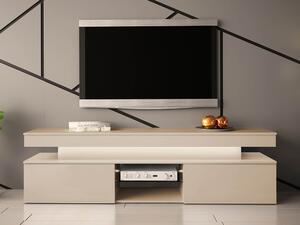 TV-állvány Monfero, Laminált forgácslap, Közepes sűrűségű farostlemez, 54x190x39cm, Kasmír