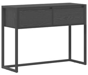 VidaXL Végasztal fiókkal Fekete tölgy 100 x 36 x 75 cm Faanyag